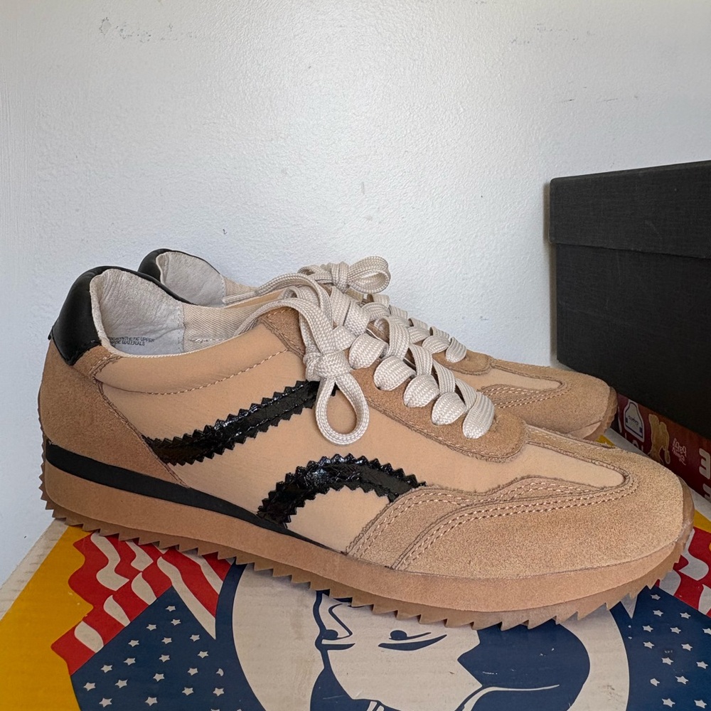 Dolce Vita Tan and Black Sneakers
